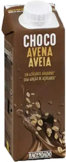 Leche de avena Mercadona con chocolate